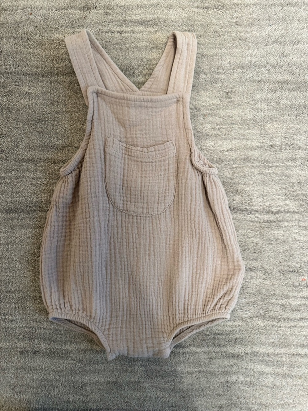 Zara Beige/Taupe Muslin Baby One-Piece Romper